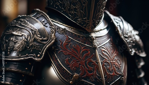 Close Up of Person in Armor