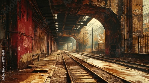 Autumn's Echo: The Rustic Charm of an Abandoned Railway