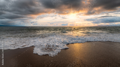 Ocean Seascape Beach Sunset Sea Landscape Spiritual Faith Sunlight Sunrise 16:9 High Resolution