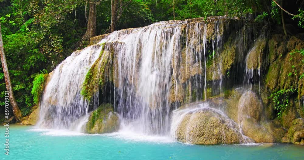 Beautiful Erawan waterfall, Kanchanaburi, Thailand Beautiful Erawan waterfall, Kanchanaburi, Thailand