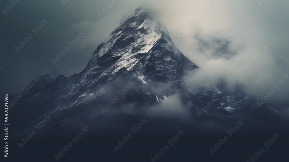 a cloudy day over mountainous clouds over the mountain range