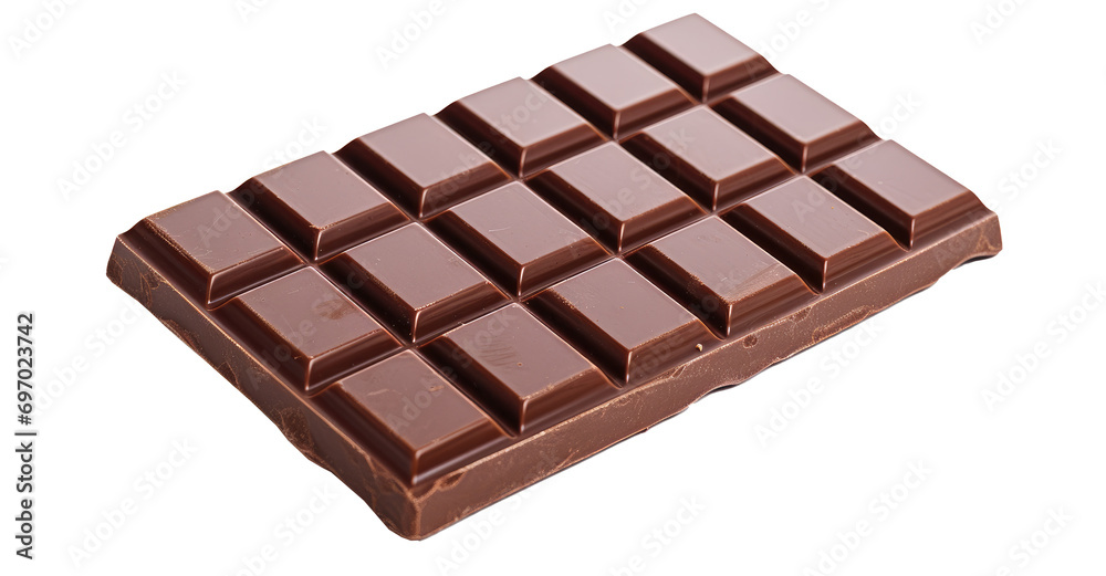 Fototapeta premium a chocolate block on a white background