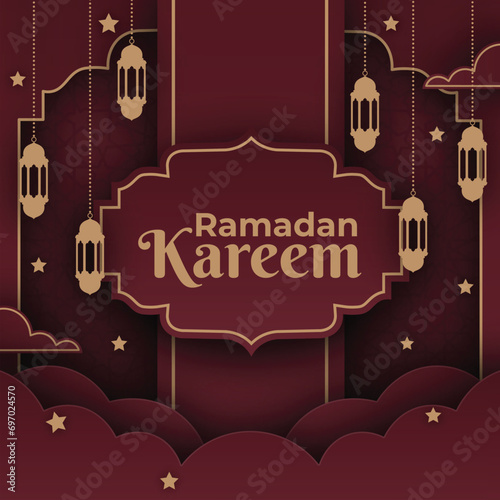 Ramadan Kareem Design with Islamic Theme