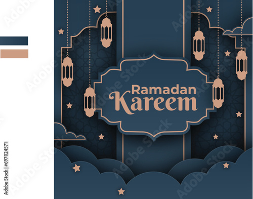 Ramadan Kareem Design with Islamic Theme