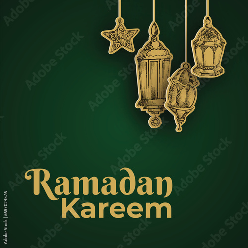 Ramadan Kareem Design with Islamic Theme
