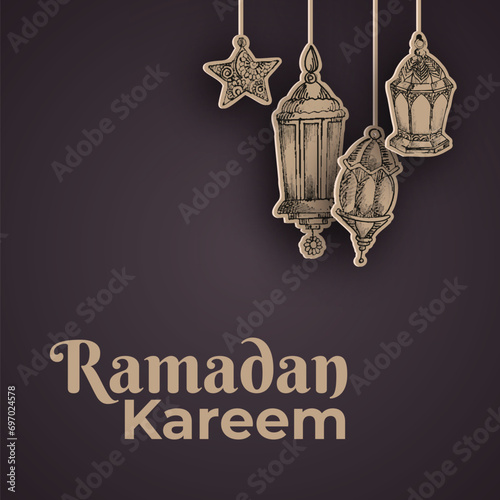 Ramadan Kareem Design with Islamic Theme