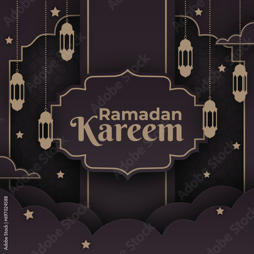 Ramadan Kareem Design with Islamic Theme