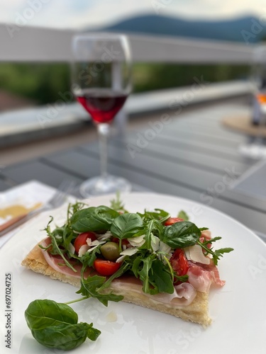 salad with salmon