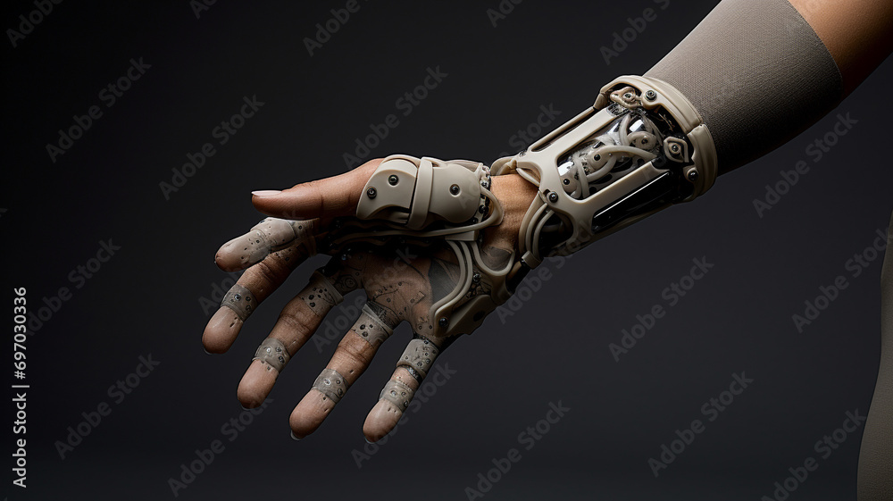 Naklejka premium hand Robotic prosthetics