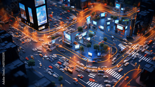 AI-powered traffic prediction photo
