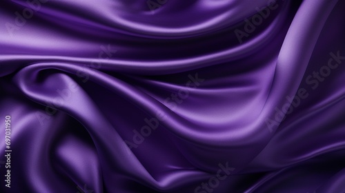 Wallpaper Mural rippled purple satin fabric, shiny luxury purple swirl silky backgrounds. Torontodigital.ca
