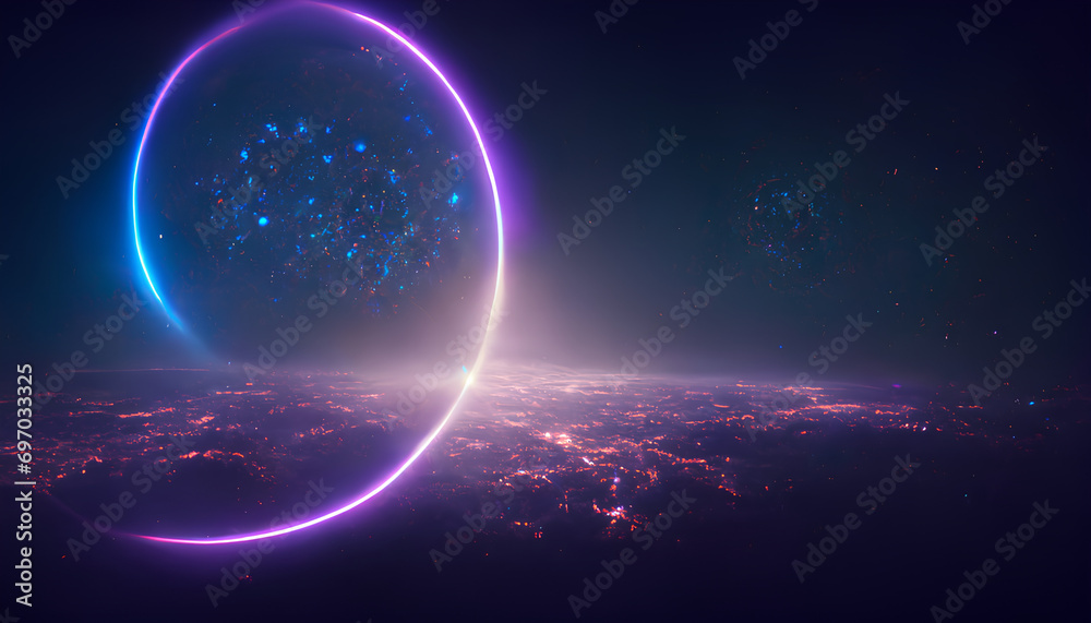 Fototapeta premium Mystical light in the galaxy 9