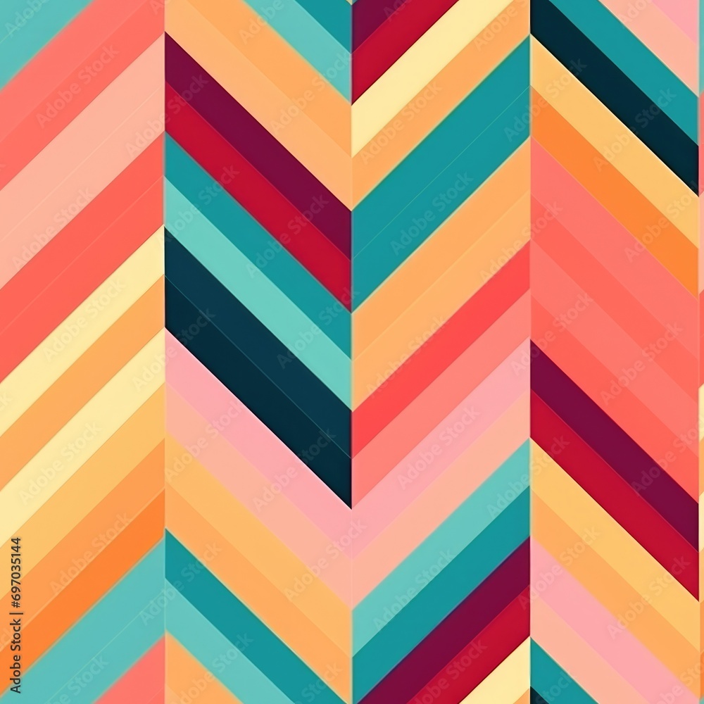 Obraz premium Chevron seamless pattern background. Repeating zigzag texture with diagonal lines. Herringbone background for textile, fabric, print, illustration, wallpaper. New Classics: Menswear Inspired concept.