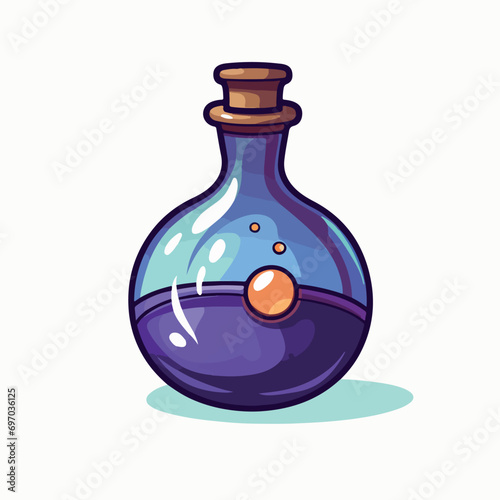 Potion flat vector illustration. Potion cartoon hand drawing isolated vector illustration.