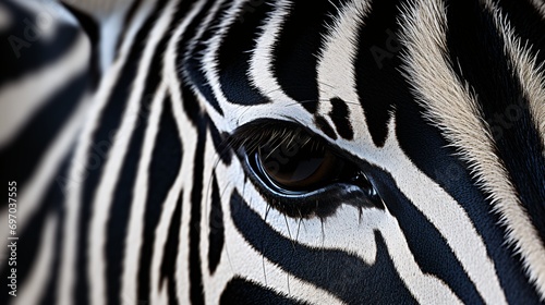 Striped Vision  A Zebra s Eye Up Close Amongst Striking Patterns