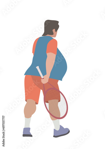 man with a tennis racket in his hand © Sergejs Katkovskis