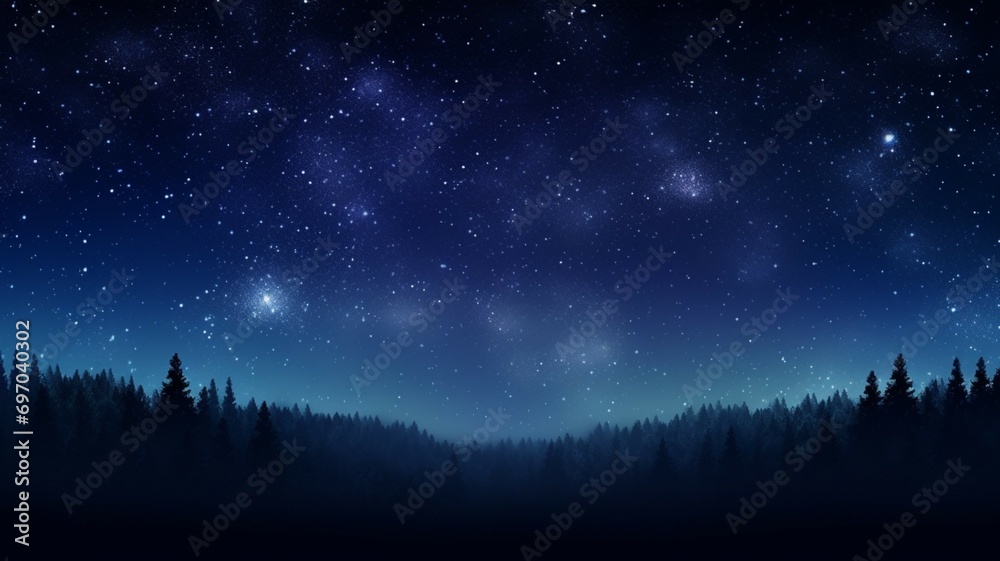 Dark Night to Starry Sky Gradient Background