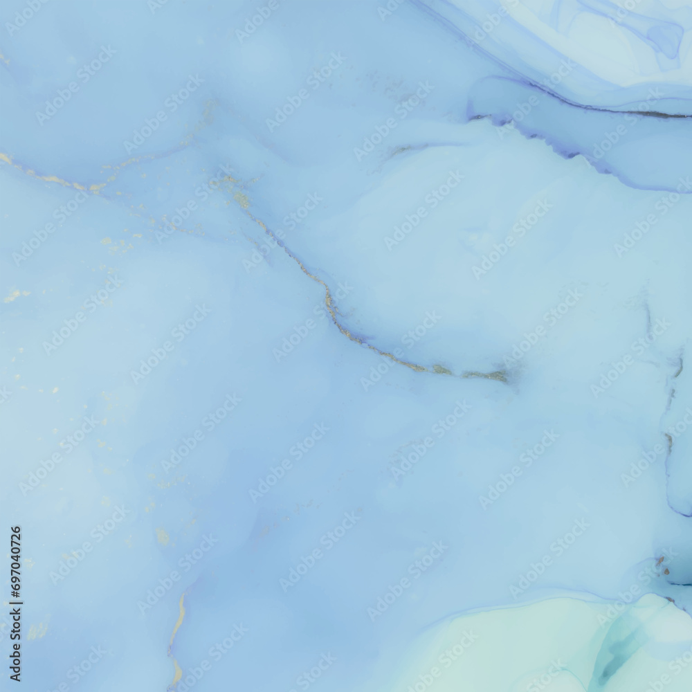 Naklejka premium Blue Water Color Marble. Blue Marble Watercolor. Gold Art Paint. Modern Abstract Painting. Copper Water Color Watercolor. Luxury Alcohol Ink Marble. Light Elegant Glitter. Gold Gradient Background.