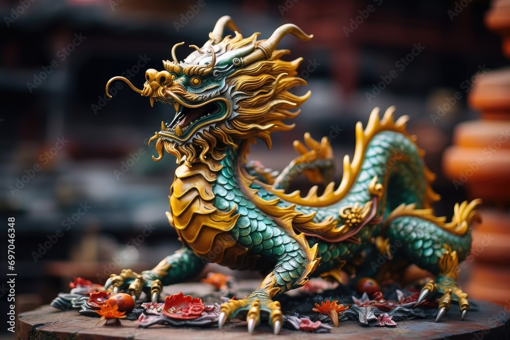 Chinese dragon. A symbol of luck and prosperity during Chinese New Year celebrations. Chinese dragon. A symbol of luck and prosperity during Chinese New Year celebrations.