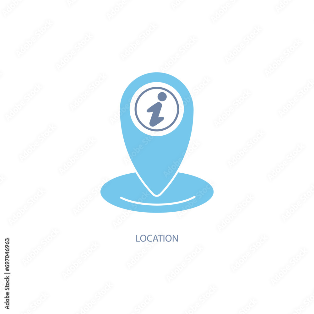 location concept line icon. Simple element illustration. location concept outline symbol design. location concept line icon. Simple element illustration. location concept outline symbol design.