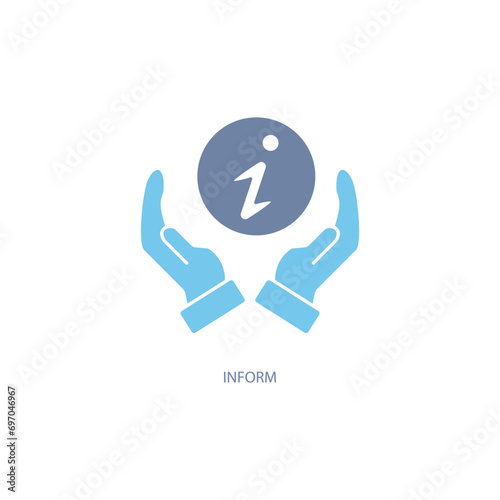 inform concept line icon. Simple element illustration. inform concept outline symbol design.