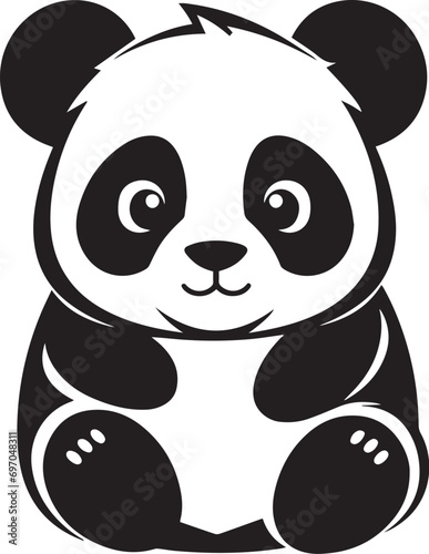 Fototapeta Naklejka Na Ścianę i Meble -  Panda logo vector illustration. Panda vector Icon and Sign.