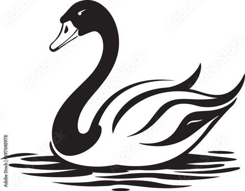 Serene Swan logo vector illustration. Serene Swan vector Icon and Sign.