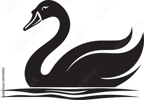 Fototapeta Naklejka Na Ścianę i Meble -  Serene Swan logo vector illustration. Serene Swan vector Icon and Sign.