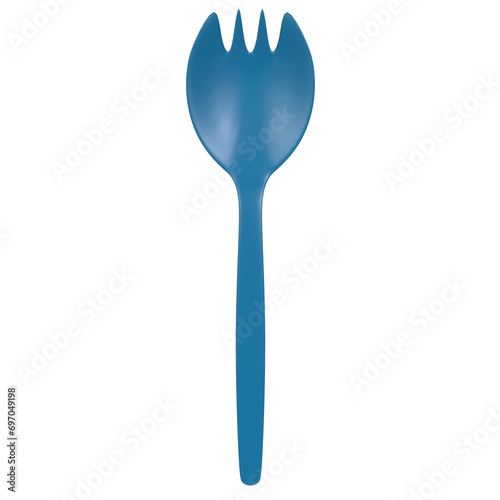 Plastic Spork isolated on transparent background