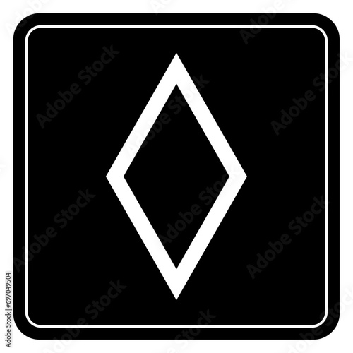 Vector graphic of high occupancy HOV vehicle lane sign