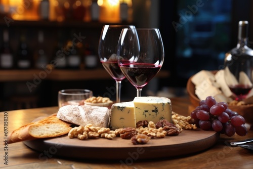 Elevating the Senses: At a Wine Tasting Event, a Sommelier Expertly Pairs Blue Cheese with Fine Wines for a Culinary Experience of Unparalleled Sophistication