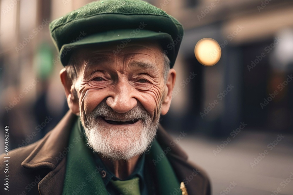 man smiling in green outfit on st patrick's day man smiling in green outfit on st patrick's day