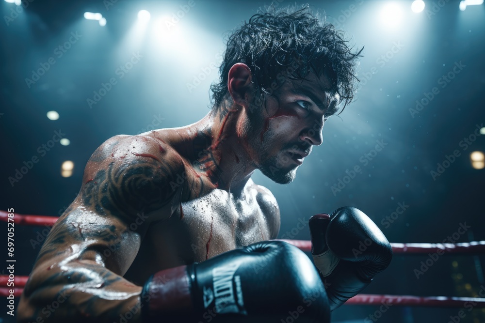 The Art of Boxing Capturing the Essence as a Boxer Executes a Perfect