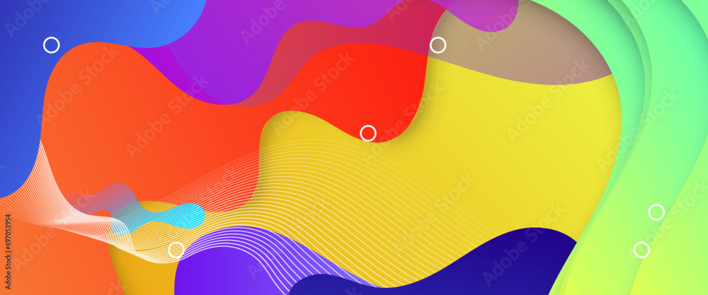 Colorful colourful vector wavy and liquid simple banner modern design. Colorful modern graphic design liquid element for banner, flyer, card, or brochure cover