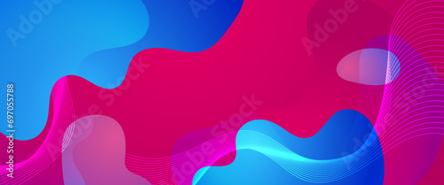 Colorful colourful vector abstract simple banner with wave and liquid shapes. Colorful modern graphic design liquid element for banner, flyer, card, or brochure cover