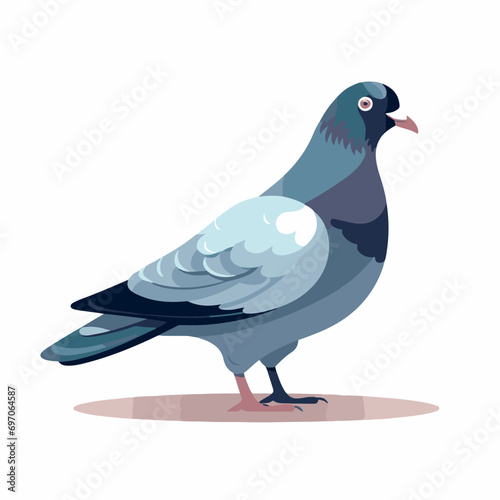 Pigeon in cartoon, doodle style. Isolated 2d vector illustration in logo, icon, sketch style, Eps 10. AI Generative