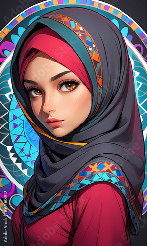 Young Beautiful Muslim Hijab Girl Portrait (ID: 697068912)