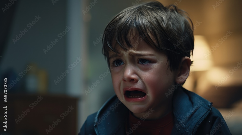 child expressing an emotion of annoyance and sadness generative ai child expressing an emotion of annoyance and sadness generative ai