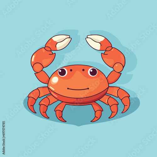 Crab in cartoon  doodle style. Isolated 2d vector illustration in logo  icon  sketch style  Eps 10. AI Generative