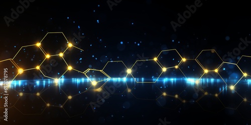 Abstract Molecule DNA Cube Drapery Background