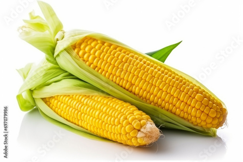 freesh corns on a white background