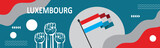 Luxembourg national day banner design. Happy holiday. Independence and freedom day. Celebrate annual.banner, template, background. Vector illustration.eps