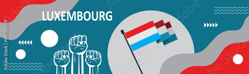 Luxembourg national day banner design. Happy holiday. Independence and freedom day. Celebrate annual.banner, template, background. Vector illustration.eps photo