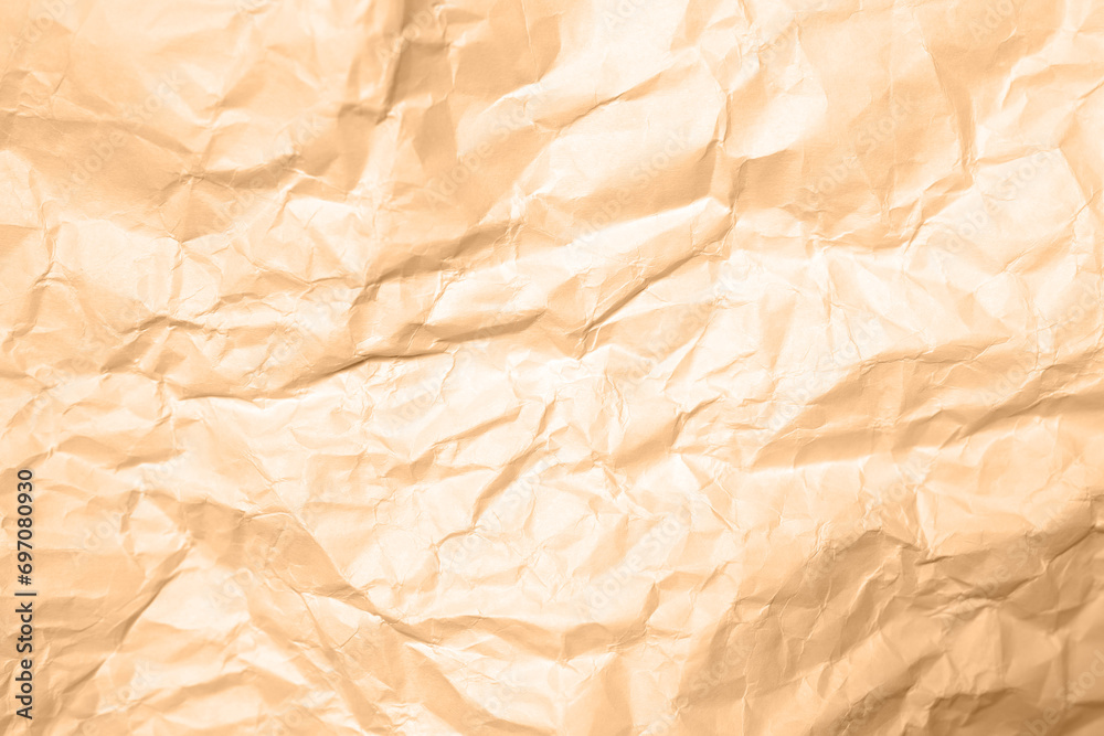 Obraz premium yellow Paper Texture background. Crumpled yellow paper abstract shape background with space paper for text