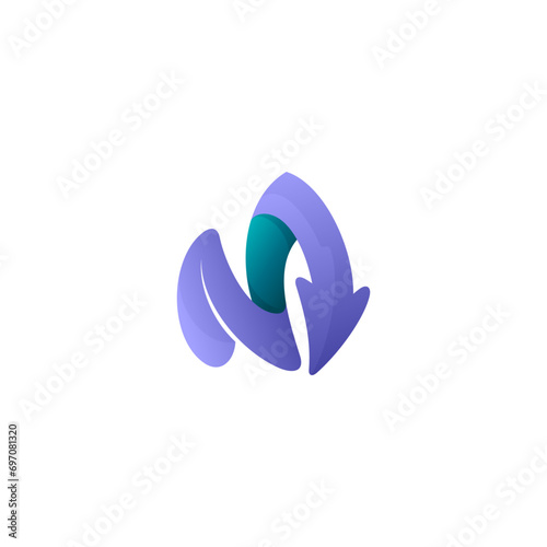 Abstract Letter M logo template, M logo and arrow design