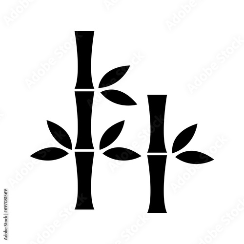 Bamboo tree icon simple flat illustration on white background..eps