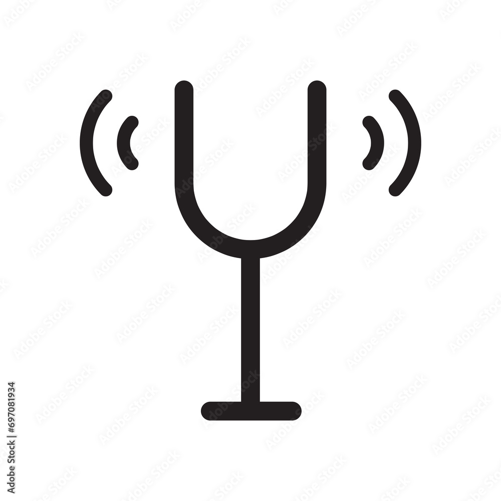 tuning fork icon, simple flat illustration on white background..eps tuning fork icon, simple flat illustration on white background..eps