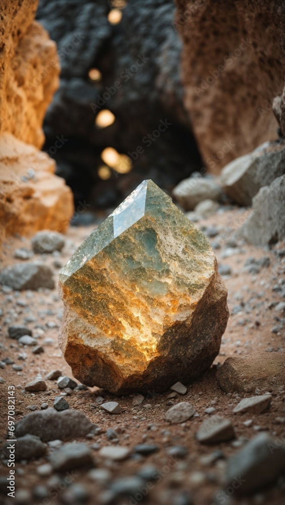 Beautiful Natural Rhyolite Stone in a Natural Environment