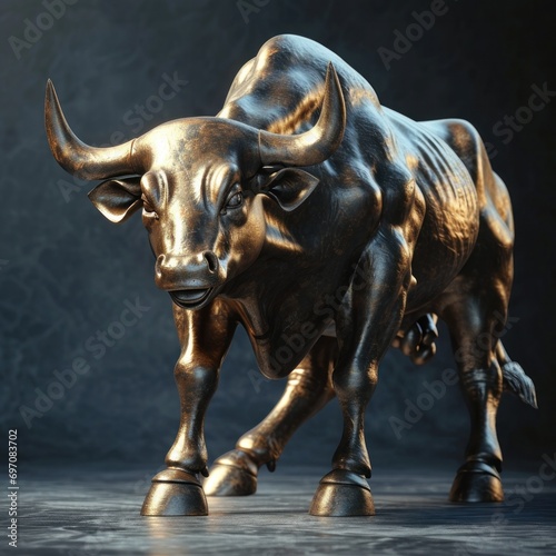 Bull Market Bitcoin Stock Image for Finance, Investment, and Cryptocurrency Trading. High-Quality Financial Growth Illustration with Innovative Technology and Wealth Trends. Generative AI