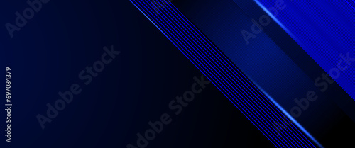 Black and blue vector abstract modern and simple banner with glow 3D futuristic line. Modern shiny lines futuristic technology pattern for poster  banner  brochure  corporate  website